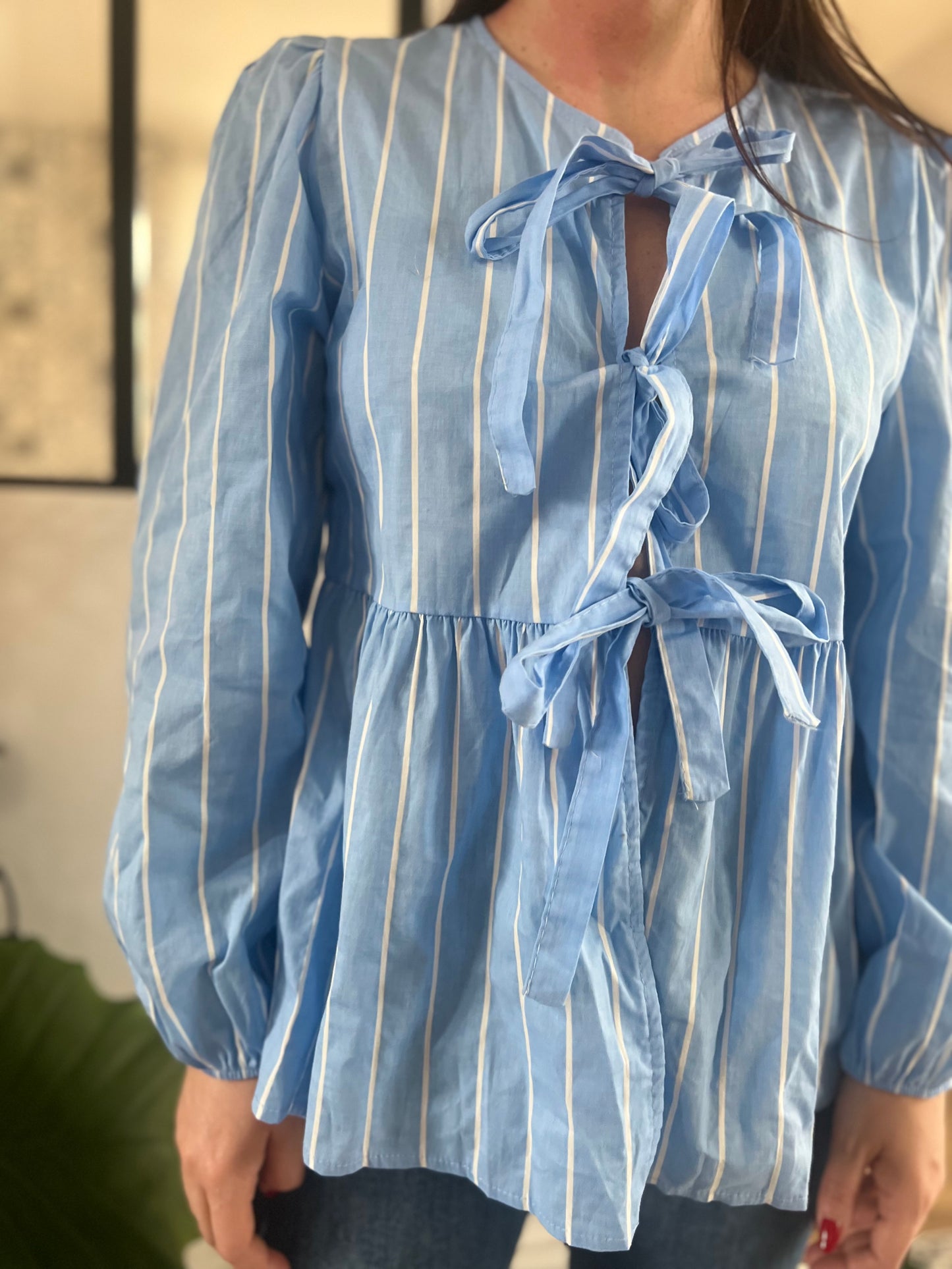 Blouse Callie rayée bleue