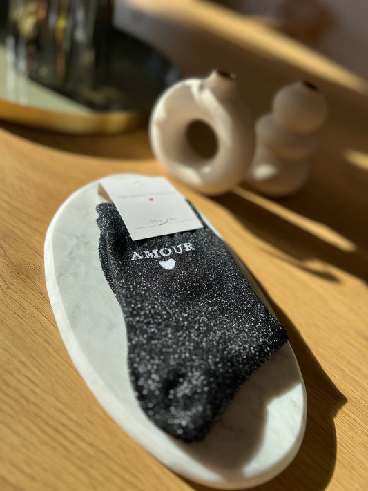 Chaussettes « amour » noire